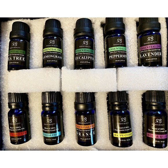 Radha Beauty Aromatherapy Top 10 Essential Oils Set READ DESCRIPTION - Picture 1 of 5